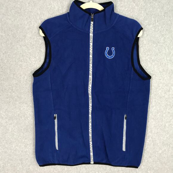 Indianapolis Colts Fleece Vest Mens Small Blue NFL Team Apparel Football Logo - Picture 1 of 8